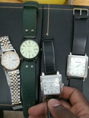Castleton Silver Dial Watch with Black Strap Bundle